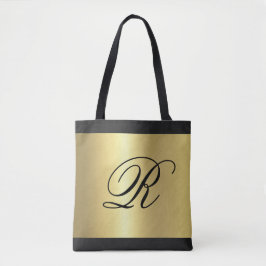 Gold Metallic Look mit Monogram Tasche