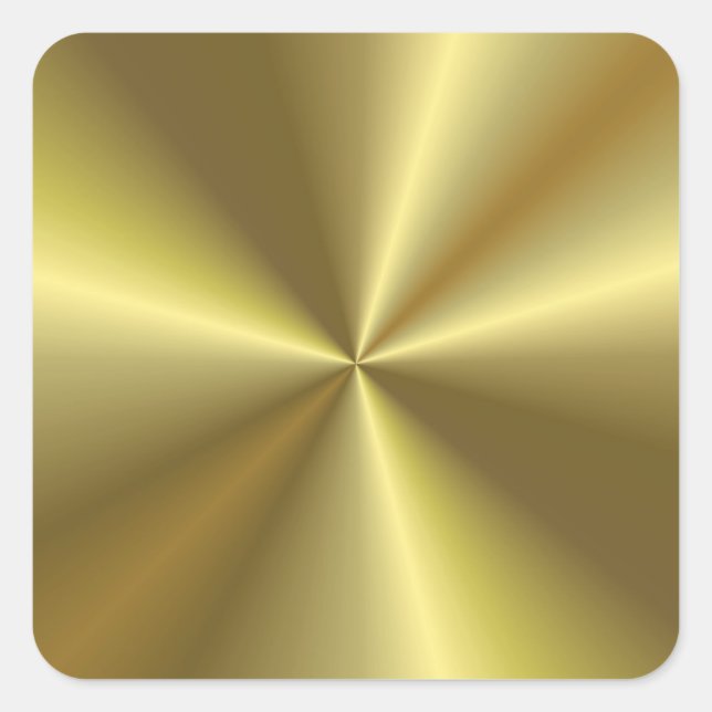 Gold Metallic Look Moderne Blank Template Elegant Quadratischer Aufkleber (Vorderseite)