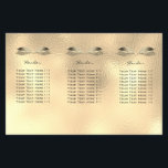 Gold Metallic Makeup Eyes Lashes DL 3 Packungsbeil Flyer<br><div class="desc">Blumendesign</div>