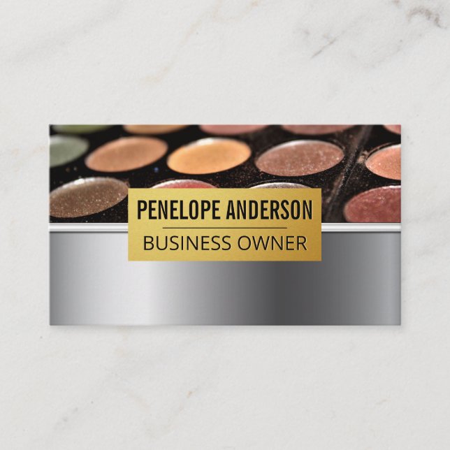 Gold Metallic | Makeup Palette Visitenkarte (Vorderseite)