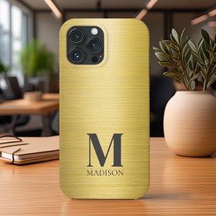 Gold Metallic Mit Monogramm Case-Mate iPhone Hülle