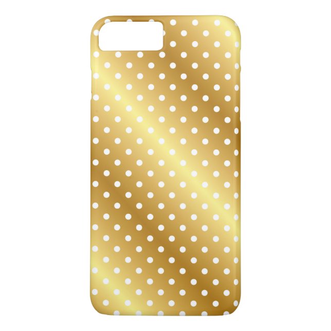 Gold Metallic Polka Dot Elegantes iPhone Case-Mate iPhone Hülle (Rückseite)