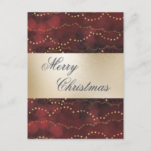 Gold Metallic Red Elegant Frohe Weihnachten