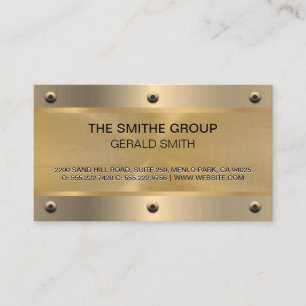 Gold Metallic   Rivets Visitenkarte