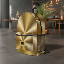 Gold Metallic Sequin Design Luxus Bedruckter Rucksack