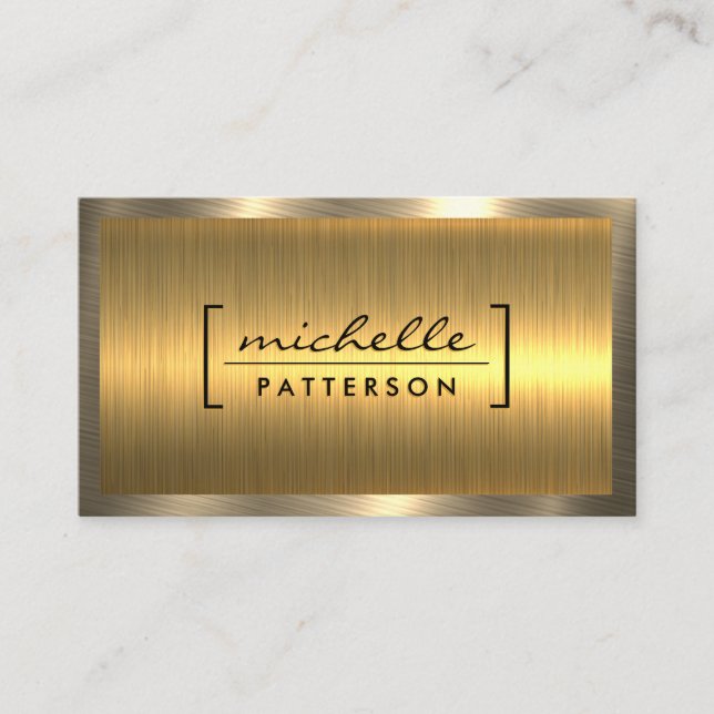 Gold Metallic Shine | Industrielle Visitenkarte (Vorderseite)