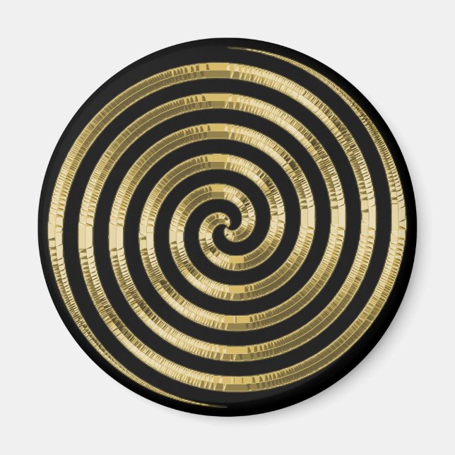Gold Metallic Swirl Magnet (Vorne)