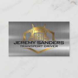 Gold Metallic Truck Logo | industriell Visitenkarte