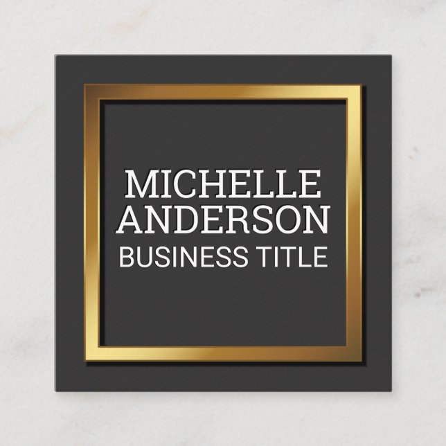 Gold-Metallische Grenze Treuekarte (Vorderseite)