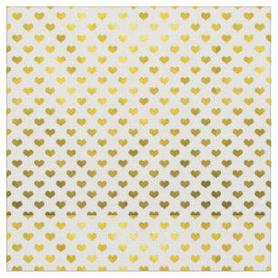 Gold Metallische Imitat Fossil Herzstück Polka Do Stoff