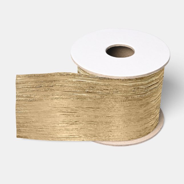 Gold metallische Textur rustikalen Schimmer stilvo Ripsband (Spule)