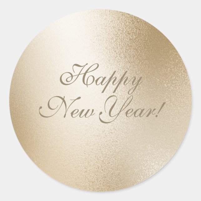Gold Metallischer Glitzer Tropfen Elegantes Glück  Runder Aufkleber (Vorderseite)
