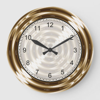 Gold-Metallspirale Große Wanduhr