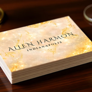 Gold Minimal Benutzerdefinierter Familienname   5- Visitenkarte