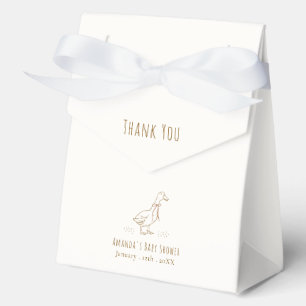 Gold Minimal Elegant Boho Verrückte Gans Baby Show Geschenkschachtel