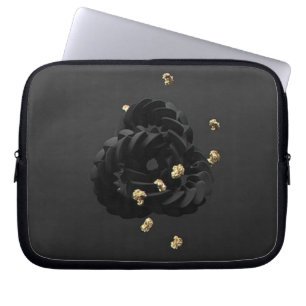 Gold Minimalismus Leder Neopren Laptop Hülle 10 Laptopschutzhülle