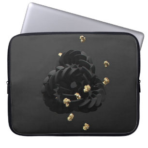 Gold Minimalismus Leder Neopren Laptop Hülle 15 Laptopschutzhülle
