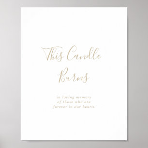 Gold Minimalist Diese Kerze Brennt Schild