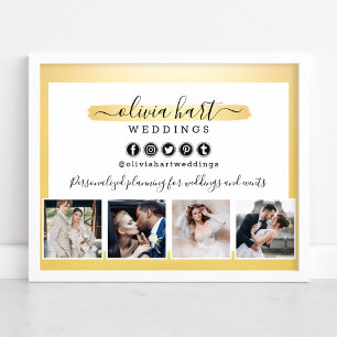 Gold Minimalistisch Stylist Business Marketing Fot Poster