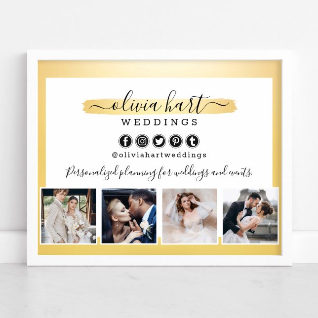 Gold Minimalistisch Stylist Business Marketing Fot Poster (Von Creator hochgeladen)