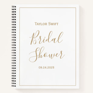 Gold Minimalistische Brautparty-Geschenkspur Notizbuch