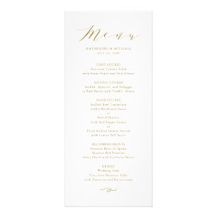 Gold Minimalistische Dainty Script Wedelkarte Werbekarte