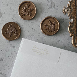 Gold Minimalistische Rücksendeadresse