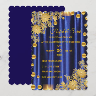 Gold Mirrored Hochzeitseinladung, Gold Spiegel-Inv Einladung