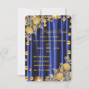 Gold Mirrored Hochzeitseinladung, Gold Spiegel-Inv Save The Date
