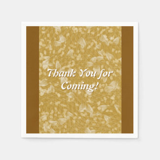 Gold mit Blume Petals Paper Napkin Serviette