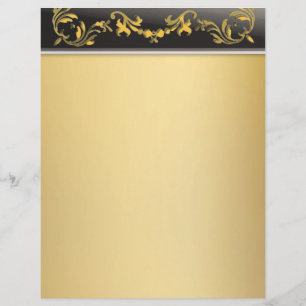 Gold mit Gold auf schwarzer Umrandung Dekoratives Flyer