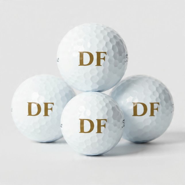 Gold Mit Monogramm Golfbälle (Von Creator hochgeladen)