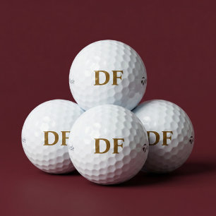 Gold Mit Monogramm Golfbälle