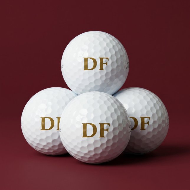 Gold Mit Monogramm Golfbälle (Von Creator hochgeladen)