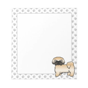 Gold mit schwarzer Maske Shih Tzu Niedlicher Carto Notizblock