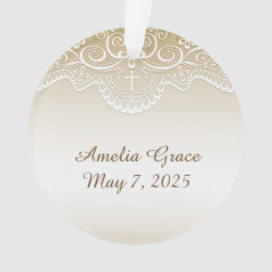 Gold mit Spitze, Kreuz, religiös Ornament