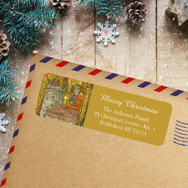 Gold Mittelalterliche Christlich Frohe Weihnachtsk