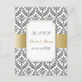 Gold Mod Hochzeit Rsvp Karten