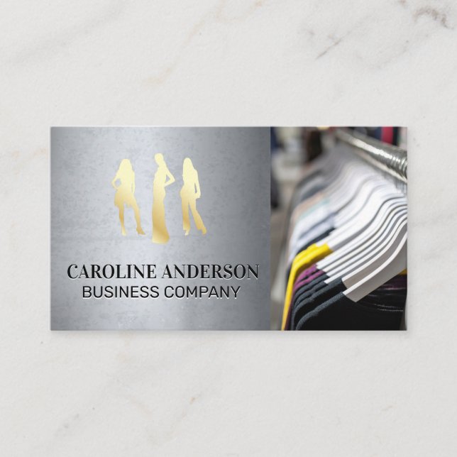 Gold Model Icon | Kleidung für Wardrobe Visitenkarte (Vorderseite)
