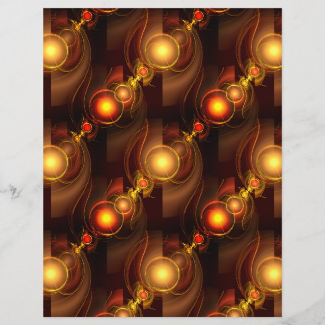 Gold Modern Boho Elegant Abstract Art Pattern #501 Flyer (Vorne)