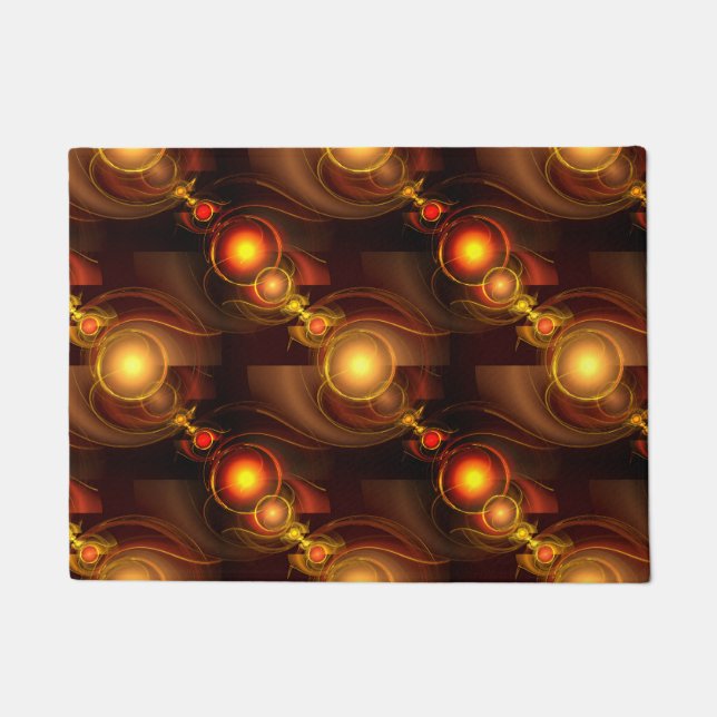 Gold Modern Boho Elegant Abstract Art Pattern #501 Fußmatte (Vorderseite)