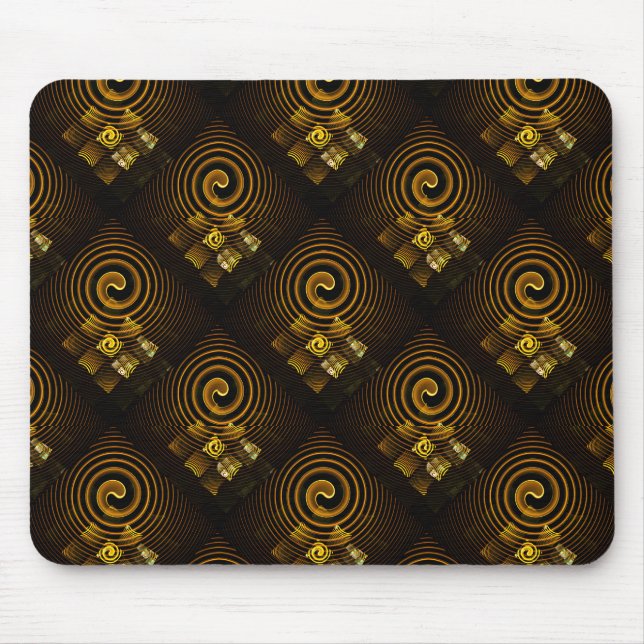 Gold Modern Boho Elegant Abstract Art Pattern #502 Mousepad (Vorne)