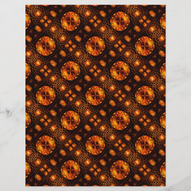 Gold Modern Boho Elegant Abstract Art Pattern #507 Flyer (Vorne)