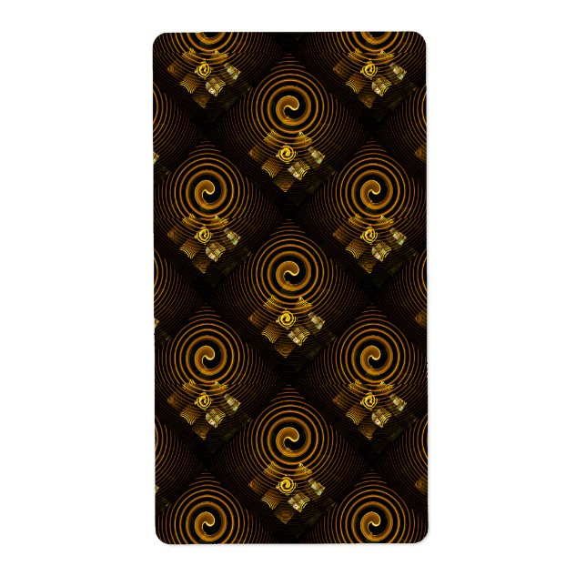 Gold Modern Boho Elegantes Abstrakte Kunstmuster # (Vorne)