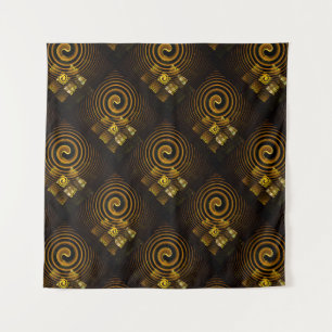 Gold Modern Boho Elegantes Abstrakte Kunstmuster # Wandteppich