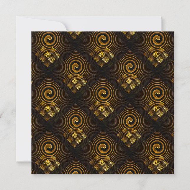 Gold Modern Boho Elegantes abstraktes Kunstmuster  (Vorderseite)