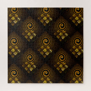 Gold Modern Boho Elegantes abstraktes Kunstmuster