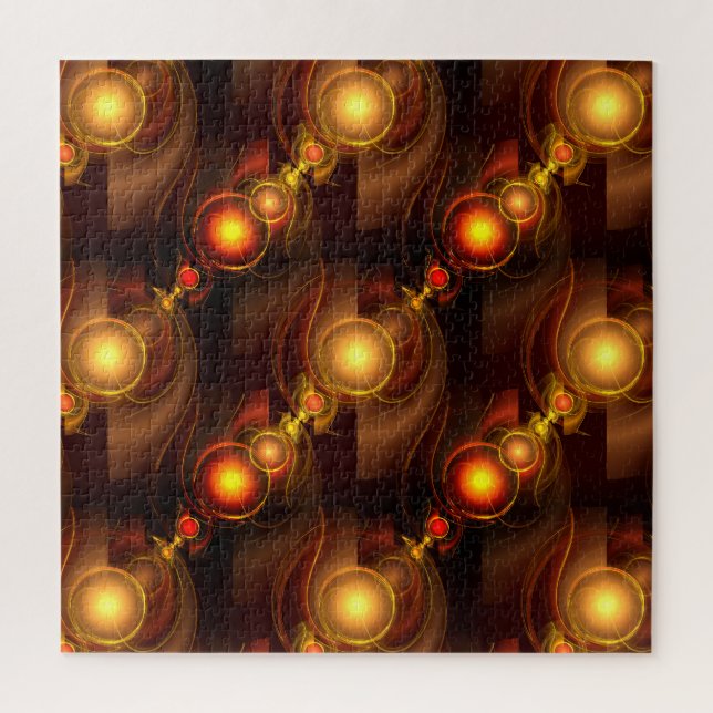 Gold Modern Boho Elegantes abstraktes Kunstmuster  (Vertikal)
