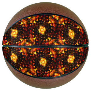 Gold Modern Boho Elegantes abstraktes Kunstmuster Basketball