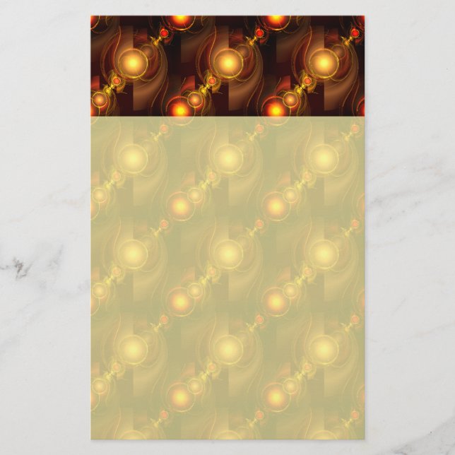 Gold Modern Boho Elegantes abstraktes Kunstmuster  Briefpapier (Vorderseite)